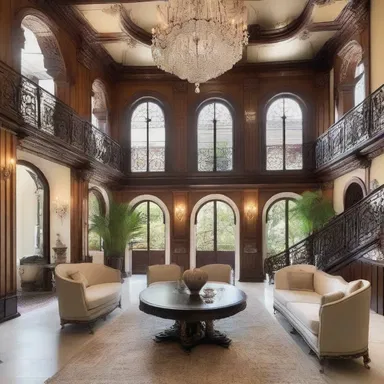 The stunning mansion with its intricate details and luxurious interiors was a meed for the talented architect and designer.