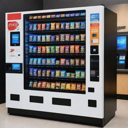 A bold and innovative vending machine stocked with a variety of high-tech electronics