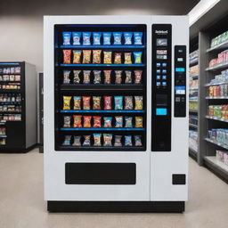 A bold and innovative vending machine stocked with a variety of high-tech electronics