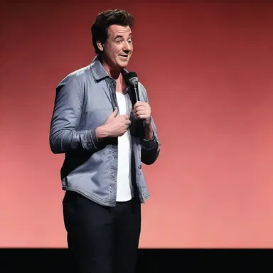 The comedian's hard-hitting punchline had everyone in tears of laughter.