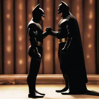The face-off between the hero and the villain in the climactic scene of the film had the audience on the edge of their seats.