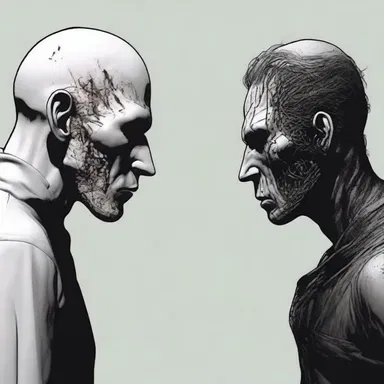 The final face-off between the protagonist and the antagonist in the novel created a suspenseful ending.