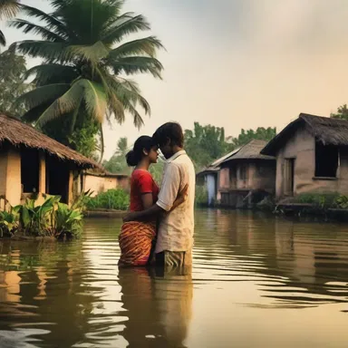 In a secluded backwater village, two lovers found solace in each other's arms.