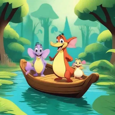 In the animated show, the mischievous characters often found themselves exploring mysterious backwaters filled with magical creatures.