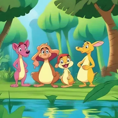 In the animated show, the mischievous characters often found themselves exploring mysterious backwaters filled with magical creatures.