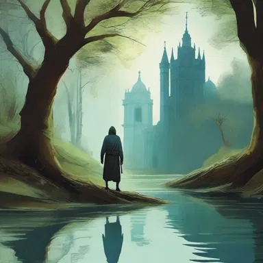 The protagonist's journey in the novel takes a surprising turn when he stumbles upon a hidden backwater, uncovering a forgotten mythical world.