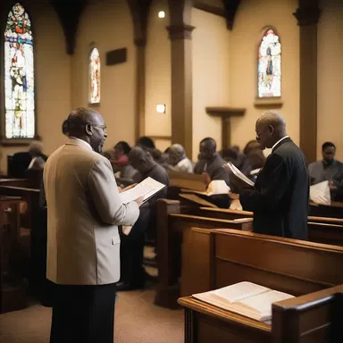 The congregation harkened to the preacher's voice, finding solace in his words.