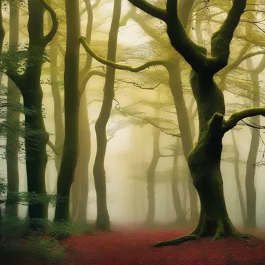In the novel, the author used poetic language to unreel a vivid description of a magical forest.