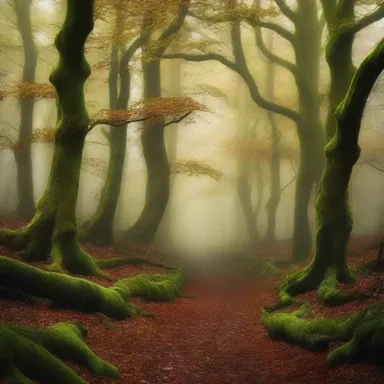 In the novel, the author used poetic language to unreel a vivid description of a magical forest.