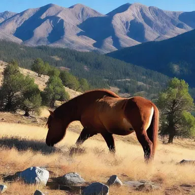 In the novel, the protagonist encountered a majestic cimarron grazing peacefully on the mountain slopes.