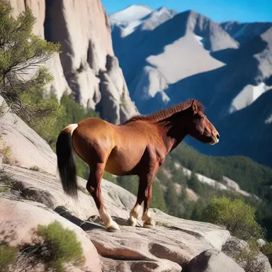 The couple went on a romantic hike through the mountains and were amazed to spot a cimarron gracefully bounding across the rocky terrain.