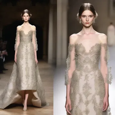 The fashion designer showcased a unique dress inspired by the old-world charm of the rushlight.
