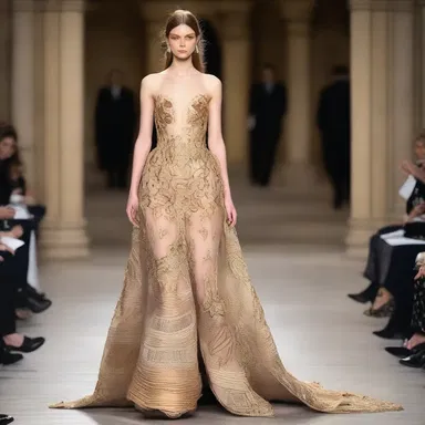 The fashion designer showcased a unique dress inspired by the old-world charm of the rushlight.