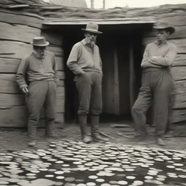During the Gold Rush, many miners who struck it rich became dissipated and wasted their fortunes on games of chance.