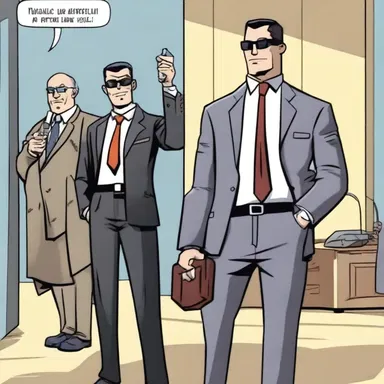 In a cartoon about secret agents, the middleman is the character who assigns missions to the agents and provides them with the necessary gadgets.