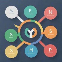 An illustration showing the concept of SMART (Specific, Measurable, Achievable, Relevant, Time-bound) goals. Each letter of SMART transforming into its corresponding meaning.