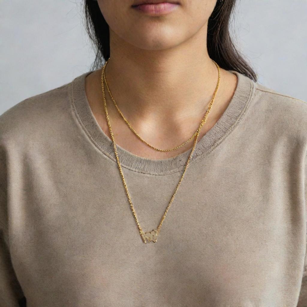 Nondescript persona wearing a gold chain with the word 'www' prominently displayed.