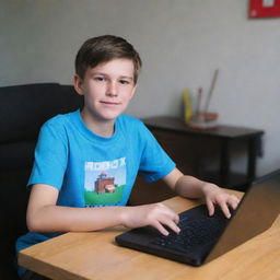 A 13-year-old schoolboy named Timur immersed in playing Roblox, creatively building his own levels and exploring existing ones, interacting with his friends both online and offline, intent on playing Roblox for as long as he can.