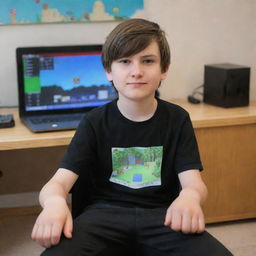 A 13-year-old schoolboy named Timur immersed in playing Roblox, creatively building his own levels and exploring existing ones, interacting with his friends both online and offline, intent on playing Roblox for as long as he can.