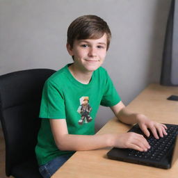 A 13-year-old schoolboy named Timur immersed in playing Roblox, creatively building his own levels and exploring existing ones, interacting with his friends both online and offline, intent on playing Roblox for as long as he can.