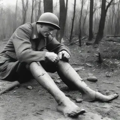 During World War II, soldiers with severe injuries often had to undergo autotomise of limbs in order to survive in harsh conditions.
