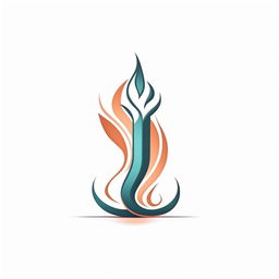 Simple line art logo of the letter 'i' as a candle in turquoise and dark salmon on a white background.