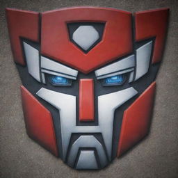 Detailed portrait photo of the Autobots logo from Transformers.