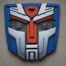 Detailed portrait photo of the Autobots logo from Transformers.