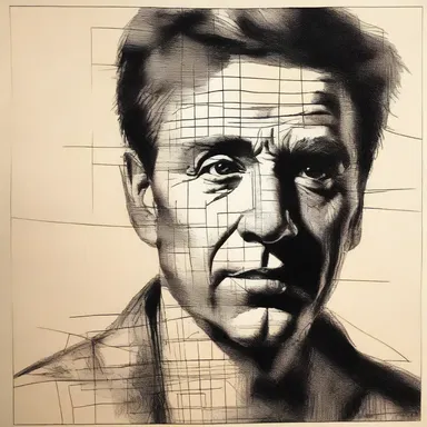 The artist skillfully crosshatched the shadows on the portrait, adding depth and texture to the artwork.