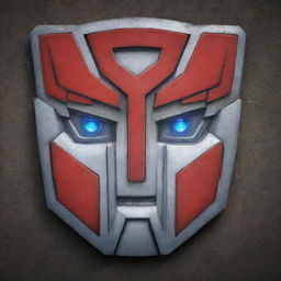 Detailed portrait photo of the Autobots logo from Transformers.