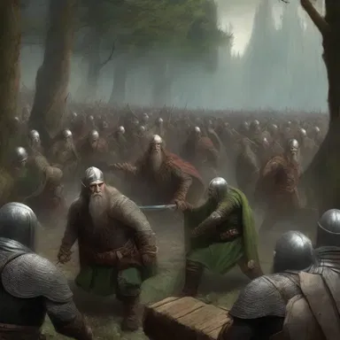 In the epic battle, the army of elves and dwarves fought en bloc against the dark forces.