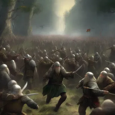 In the epic battle, the army of elves and dwarves fought en bloc against the dark forces.