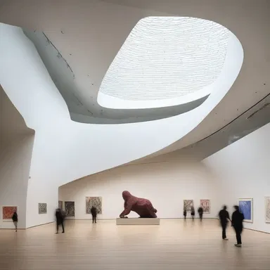 The sarcolemma of the muscle fiber is represented in the sleek and contemporary design of this modern art museum.