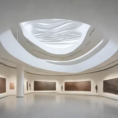 The sarcolemma of the muscle fiber is represented in the sleek and contemporary design of this modern art museum.