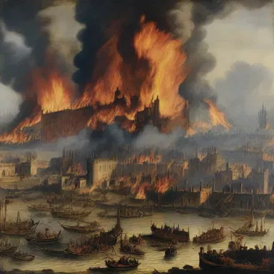 The Great Fire of London in 1666 was a catastrophic event that destructed a large part of the city.