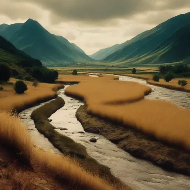 The sinuous path of the river in the movie created a visually stunning scene.