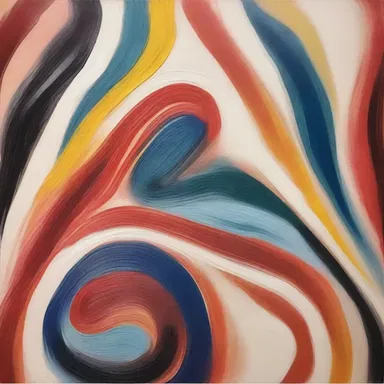 The artist's brushstrokes created a sinuous pattern on the canvas.