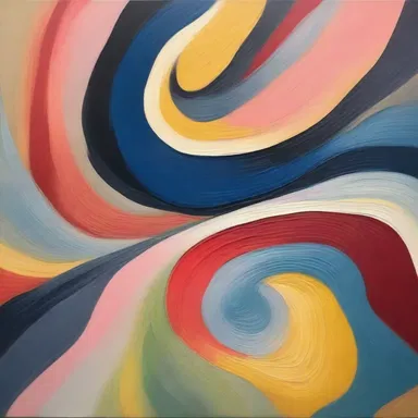 The artist's brushstrokes created a sinuous pattern on the canvas.
