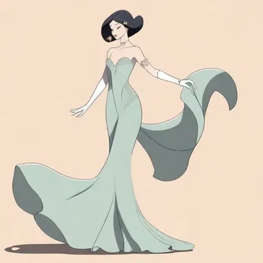 The character's sinuous movements added grace and elegance to the animation.