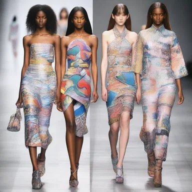 The fashion designer incorporated the chattering call of the chat into the print of their latest collection.