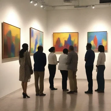 The painting exhibition turned into a stimulating chat about the use of colors and brushstrokes in contemporary art.