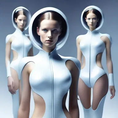 In the futuristic world of science fiction, women wear high-tech caleches that can change color and shape with a touch.