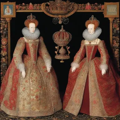 Elizabeth I of England was known for her extravagant fashion, and she often wore a caleche as a symbol of her power and wealth.