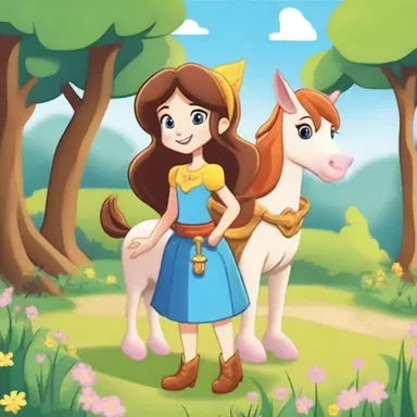 In the cartoon series, the main character's caleche magically comes to life and becomes her loyal sidekick.