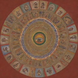 A symbolic representation of cultural relativism, illustrating the coexistence and mutual respect of multiple cultures with distinct traditions, languages, and beliefs in a cosmopolitan setting.