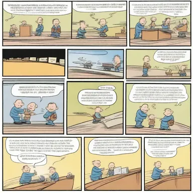 The editor had to cut back on the number of panels in the comic strip to fit it into the allocated space.