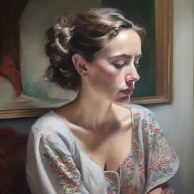 In the painting, the artist chose to cut back on the intricate details and focused on capturing the essence of the subject.
