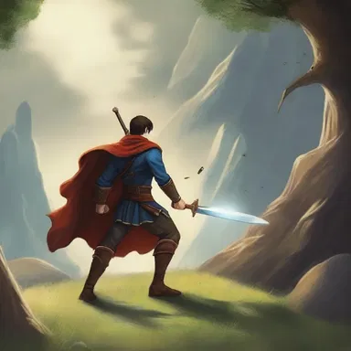 As the hero traveled through different realms, he would occasionally cut back to his own world.