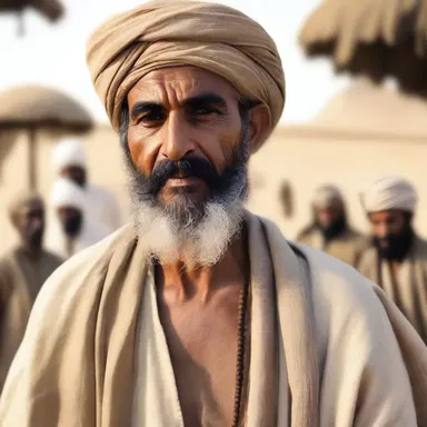 The character in the movie was portrayed as a wise hadji who guided the protagonist on their spiritual journey.