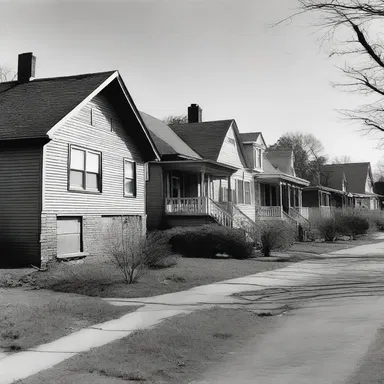 The bungaloid neighborhoods that popped up in the post-World War II era are reflective of the housing boom during that time.